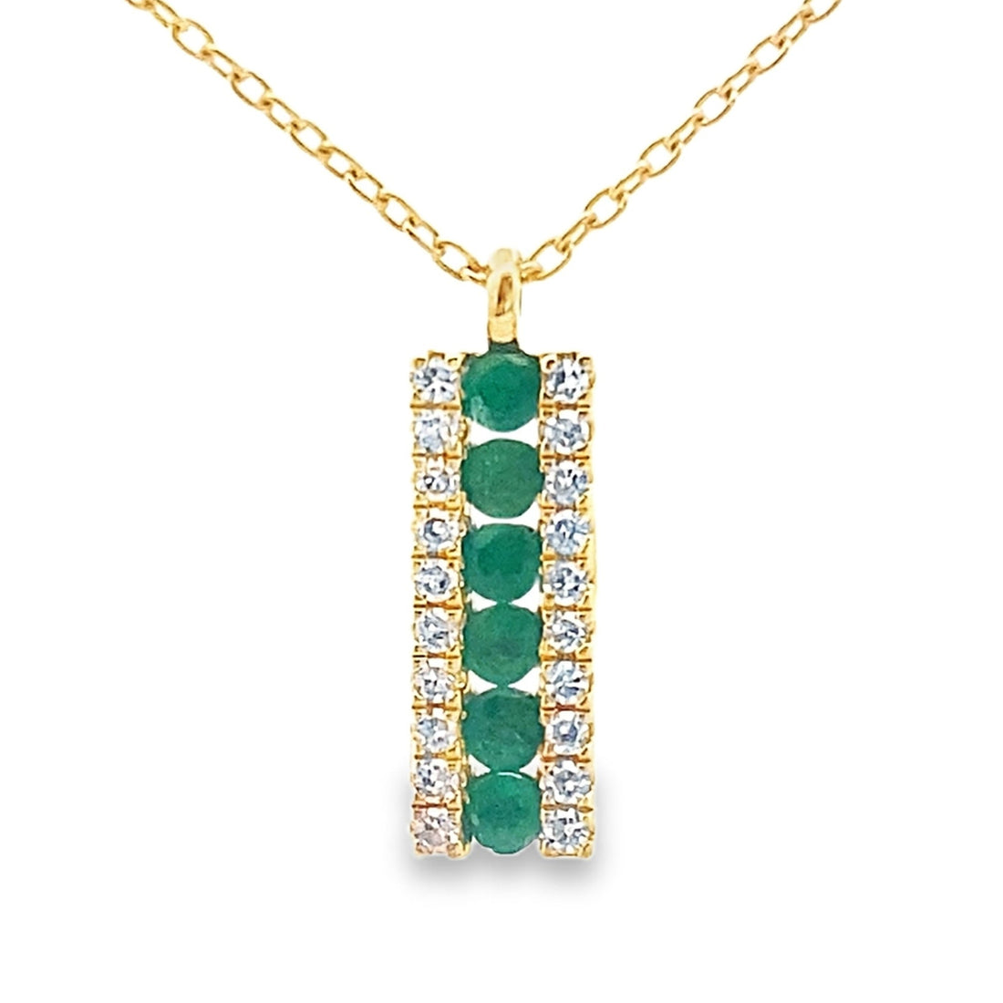 .30ct Emerald Diamond Fashion Pendants 14KT Yellow Gold Bids.com