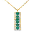 .30ct Emerald Diamond Fashion Pendants 14KT Yellow Gold Bids.com