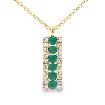 .30ct Emerald Diamond Fashion Pendants 14KT Yellow Gold Bids.com