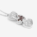 0.45 Carat Genuine Red Diamond and White Diamond .925 Sterling Silver Pendant Bids.com