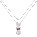 0.45 Carat Genuine Red Diamond and White Diamond .925 Sterling Silver Pendant Bids.com