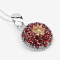 4.57 Carat Genuine Citrine and Garnet .925 Sterling Silver Pendant Bids.com