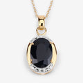 7.50 Carat Genuine Black Sapphire .925 Sterling Silver Pendant Bids.com
