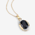 7.50 Carat Genuine Black Sapphire .925 Sterling Silver Pendant Bids.com
