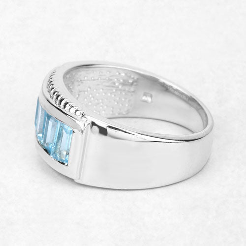 1.75 Carat Genuine Blue Topaz .925 Sterling Silver Ring Bids.com