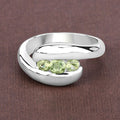 0.56 Carat Genuine Peridot .925 Sterling Silver Ring Bids.com