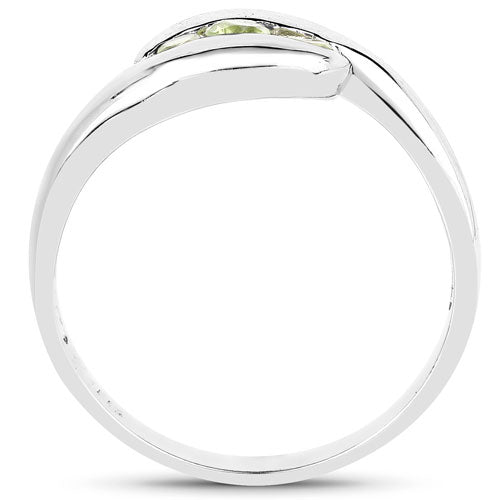 0.56 Carat Genuine Peridot .925 Sterling Silver Ring Bids.com