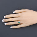 1.34 Carat Genuine Zambian Emerald and White Diamond 10K Yellow Gold Ring Bids.com