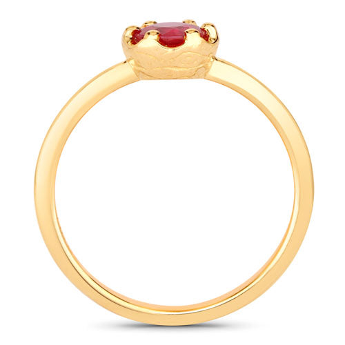 0.50 Carat Genuine Ruby 14K Yellow Gold Ring Bids.com