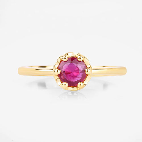 0.50 Carat Genuine Ruby 14K Yellow Gold Ring Bids.com