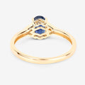 1.01 Carat Genuine Blue Sapphire and White Diamond 14K Yellow Gold Ring Bids.com