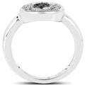 0.20 Carat Genuine Black Diamond and White Diamond .925 Sterling Silver Ring Bids.com