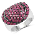 3.35 Carat Genuine Ruby .925 Sterling Silver Ring Bids.com